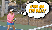 pickleball pro hall of famer Jennifer Lucore says "Give me the ball"